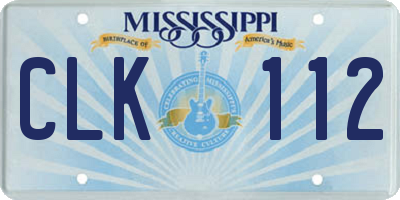 MS license plate CLK112