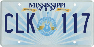 MS license plate CLK117