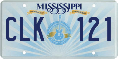 MS license plate CLK121