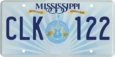 MS license plate CLK122