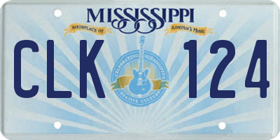 MS license plate CLK124