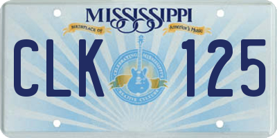 MS license plate CLK125