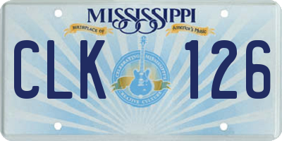 MS license plate CLK126