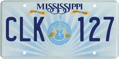 MS license plate CLK127