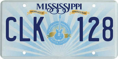 MS license plate CLK128