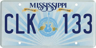 MS license plate CLK133