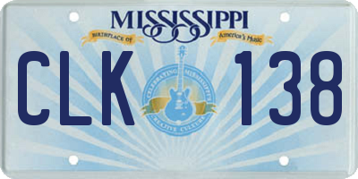 MS license plate CLK138
