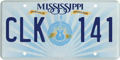 MS license plate CLK141