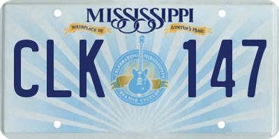 MS license plate CLK147