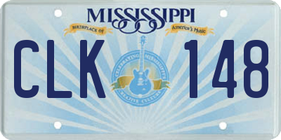 MS license plate CLK148