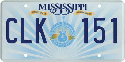 MS license plate CLK151
