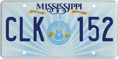 MS license plate CLK152