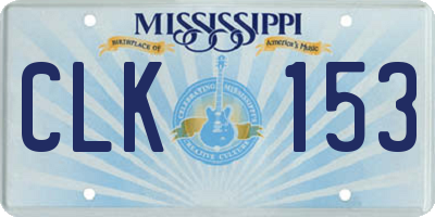 MS license plate CLK153