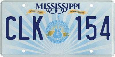 MS license plate CLK154