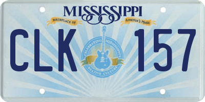 MS license plate CLK157