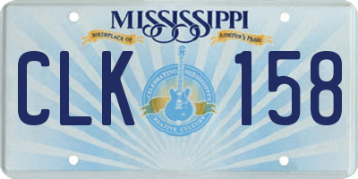 MS license plate CLK158