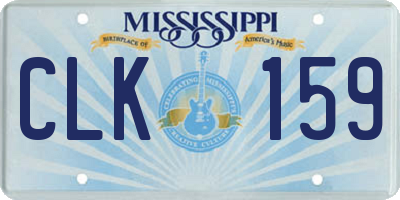 MS license plate CLK159