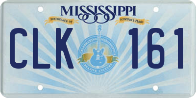 MS license plate CLK161