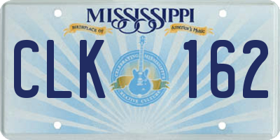 MS license plate CLK162