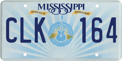 MS license plate CLK164