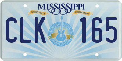 MS license plate CLK165