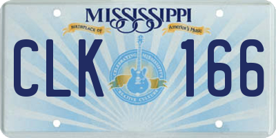 MS license plate CLK166