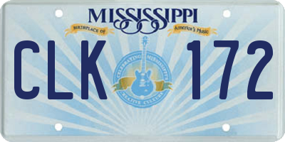 MS license plate CLK172