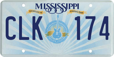 MS license plate CLK174