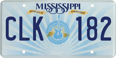 MS license plate CLK182