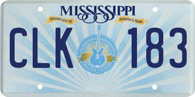 MS license plate CLK183