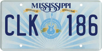 MS license plate CLK186