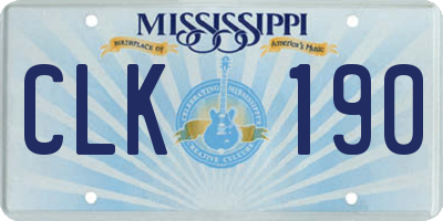 MS license plate CLK190