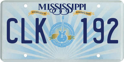 MS license plate CLK192