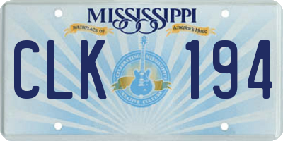 MS license plate CLK194