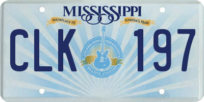 MS license plate CLK197