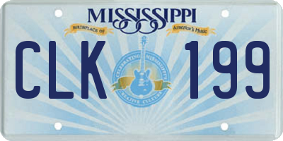 MS license plate CLK199