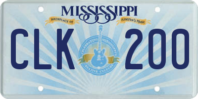 MS license plate CLK200