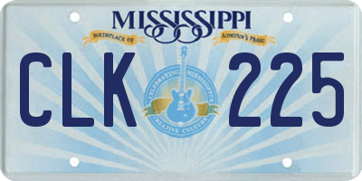 MS license plate CLK225