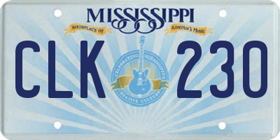 MS license plate CLK230
