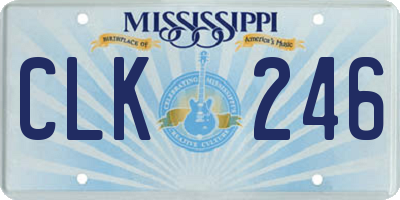 MS license plate CLK246