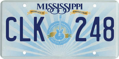 MS license plate CLK248