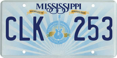 MS license plate CLK253