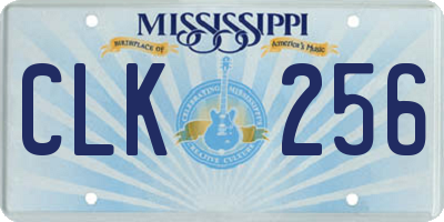 MS license plate CLK256
