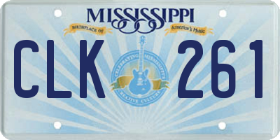 MS license plate CLK261