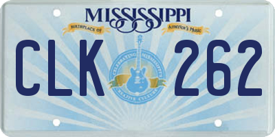 MS license plate CLK262