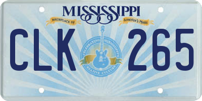MS license plate CLK265