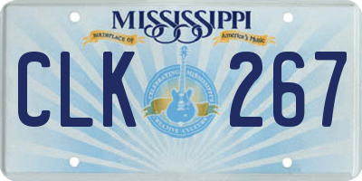 MS license plate CLK267