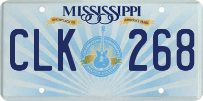 MS license plate CLK268