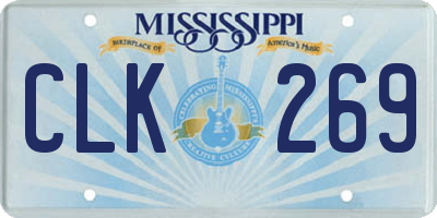 MS license plate CLK269