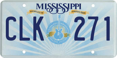 MS license plate CLK271